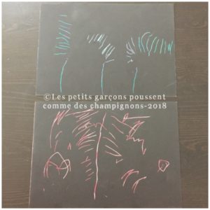 Les feux d'artifices sur carte à gratter