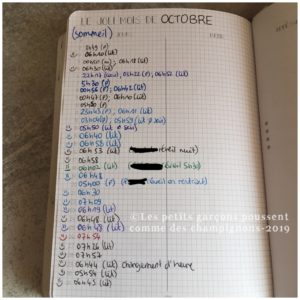 noter le sommeil de bébé 2