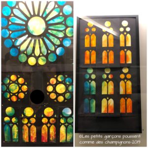 étude des vitraux de Gaudi