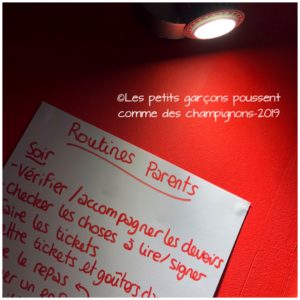 la routine du soir